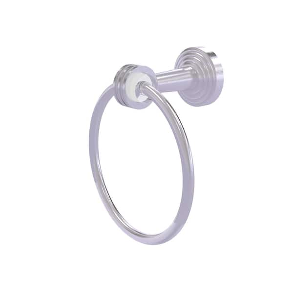 Allied Brass Pacific Beach Collection Wall Mounted Towel Ring with Dotted Accents in Satin Chrome