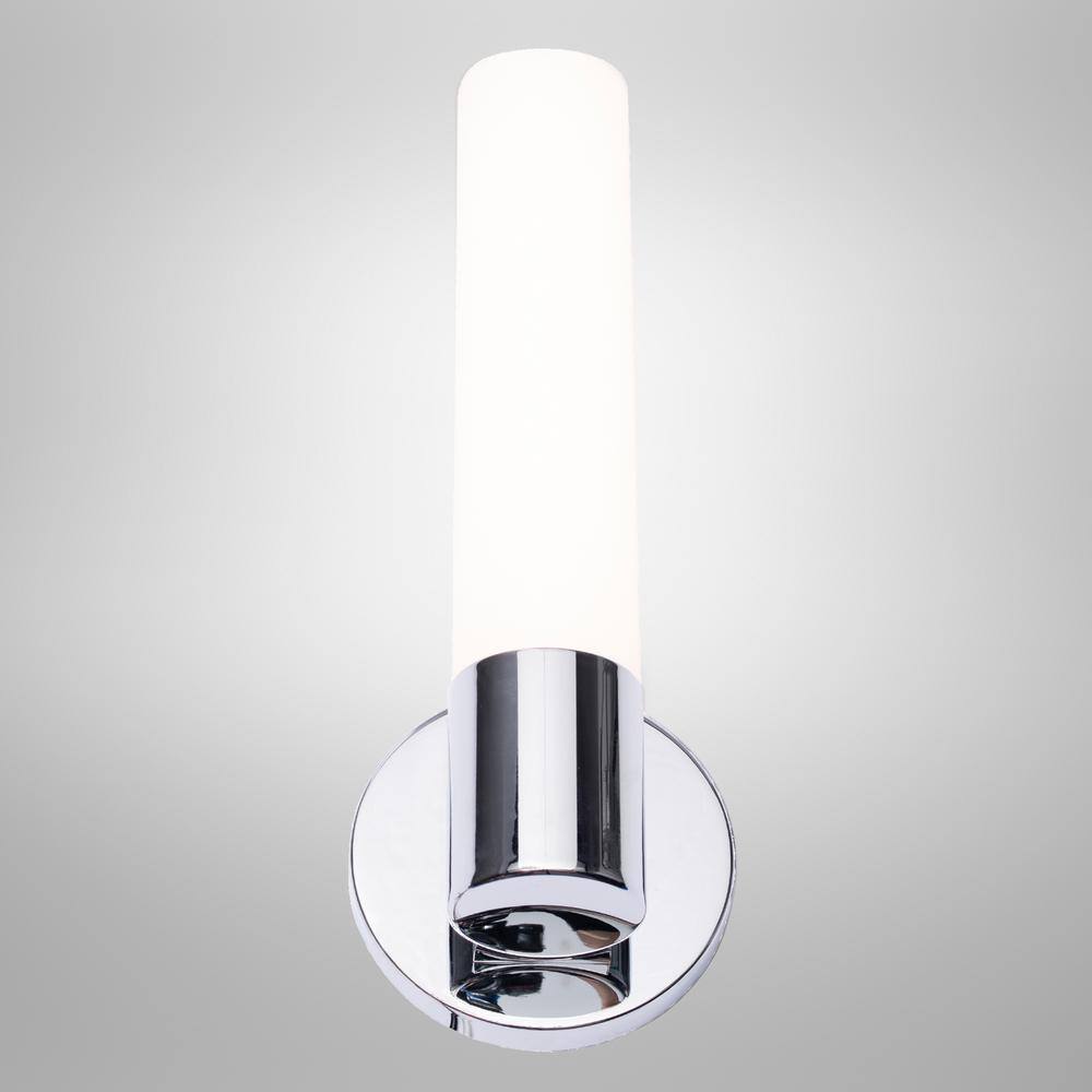 Turbo Chrome Cylinder LED Vanity Wall Sconce, Energy Star Certified