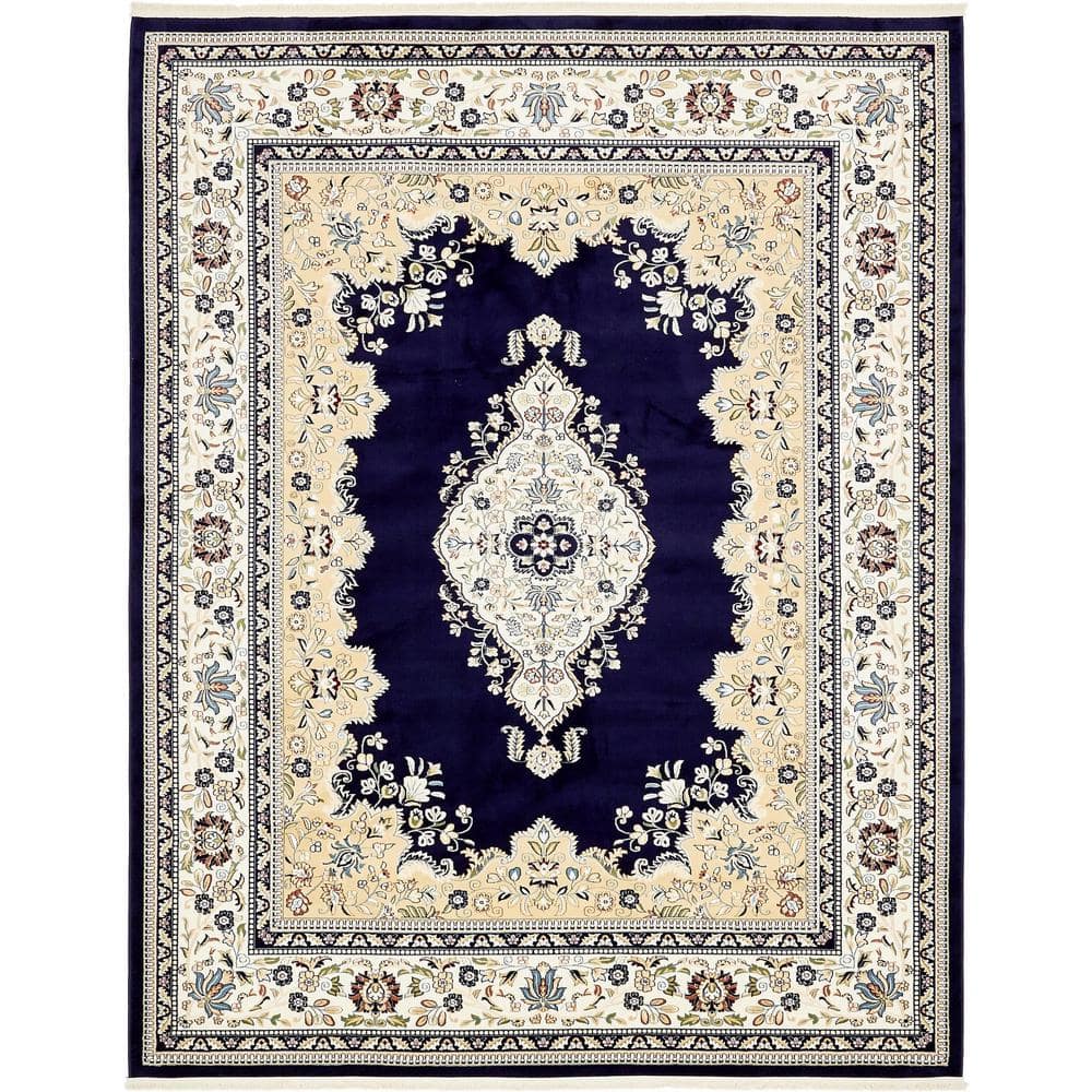 Narenj Collection Area Rug - Windsor (7 ft. 10 in. x 10 ft. Rectangle Navy Blue/Blue) price history on PriceWatchPro