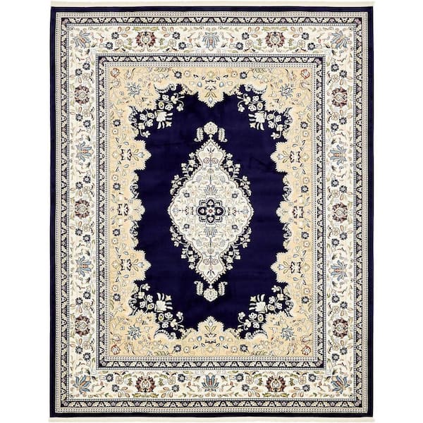 Unique Loom Narenj Windsor Navy Blue 8' 0 x 10' 0 Area Rug