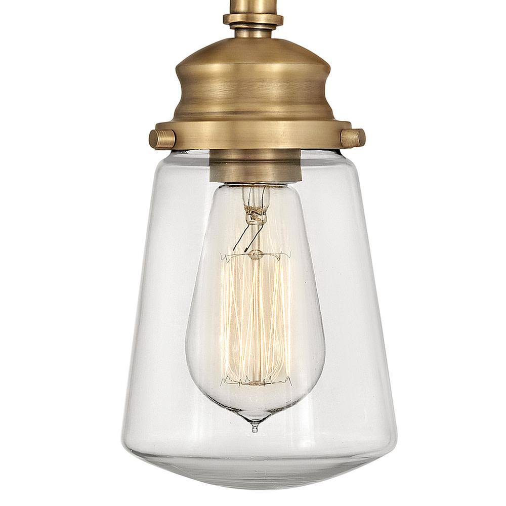 Heritage Brass Dimmable Outdoor Wall Light with Clear Glass
