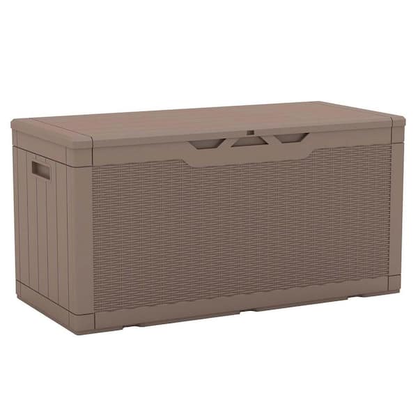 Unbranded 100 Gal. Large Dark Brown Waterproof Resin Deck Box