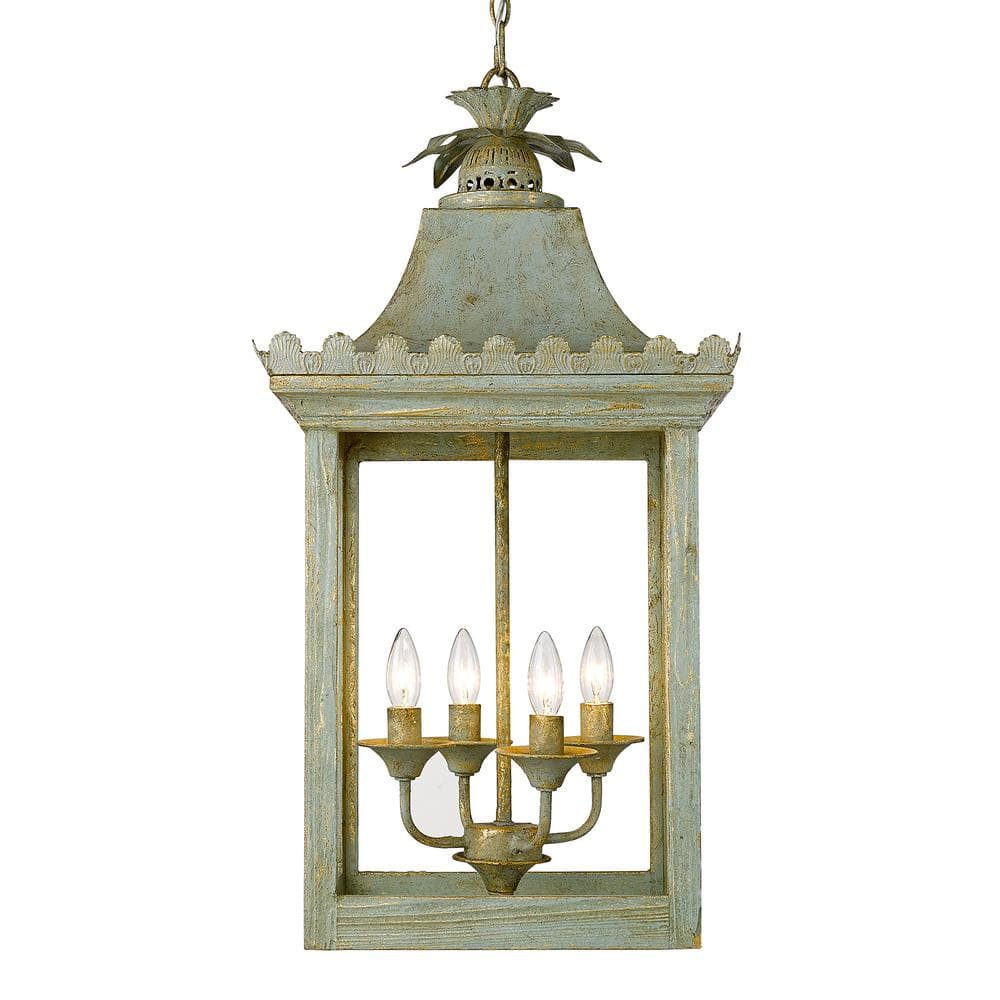 Finley Vintage Sage 4-Light Lantern Pendant