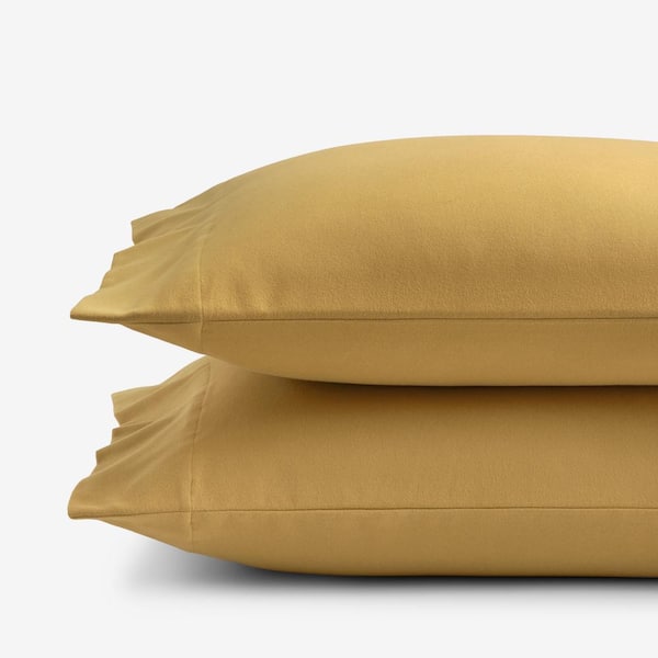 The Company Store Company Cotton Solid Velvet Flannel Amber King Pillowcase (Set of 2)