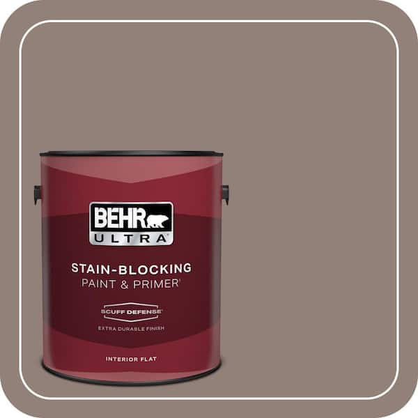 BEHR ULTRA 1 gal. #BNC-22 Chocolate Chiffon Extra Durable Flat Interior Paint & Primer