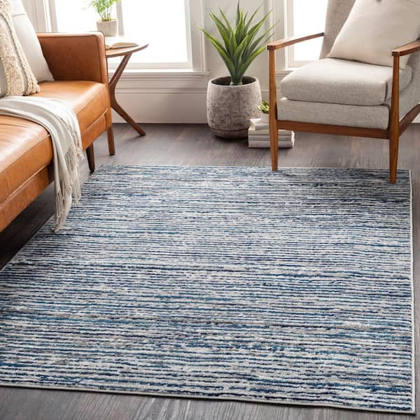 Havana Navy 7 ft. 10 in. x 10 ft. 3 in. Solid Area Rug