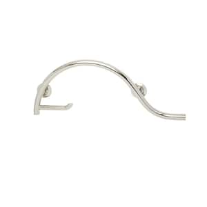30 in. Lifestyle and Wellness Pismo Curved Bathroom Shower Grab Bar with Toilet Paper Holder Bar, Right-Handed in Satin