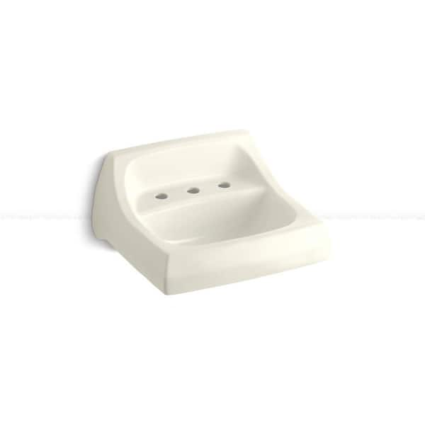 KOHLER Kingston Wall-Mount Bathroom Sink in Biscuit K-2006-96 - The ...