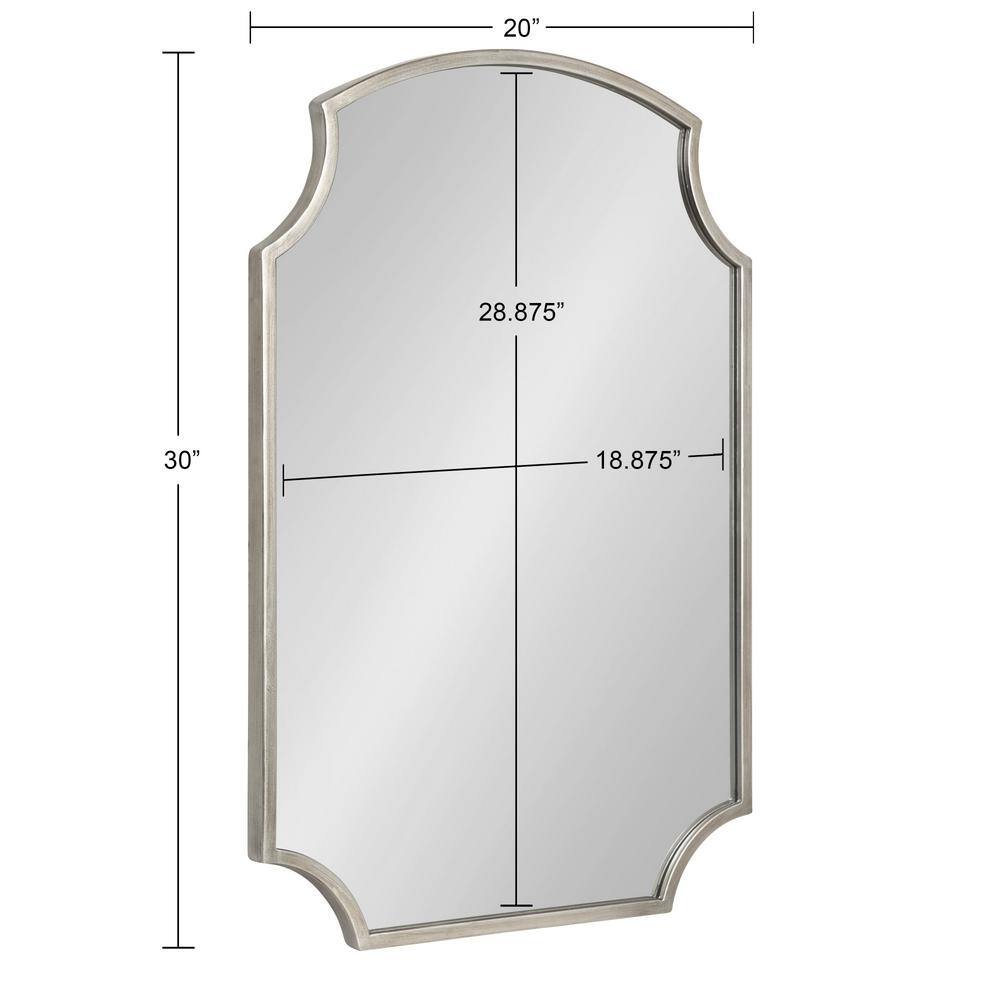 Carlow Antique Silver Scalloped Vanity Wall Mirror