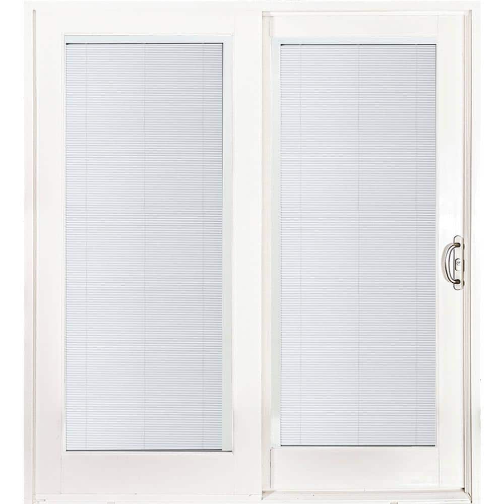 72 in. x 80 in. Smooth White Right-Hand Composite PG50 Sliding Patio Door with Built in Blinds price history on PriceWatchPro