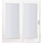 72 in. x 80 in. Smooth White Right-Hand Composite PG50 Sliding Patio Door with Built in Blinds
