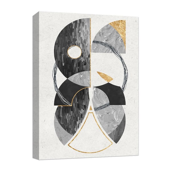 PTM Images Golden Circles'' Canvas Abstract Wall Art 10 in. x 12 in.