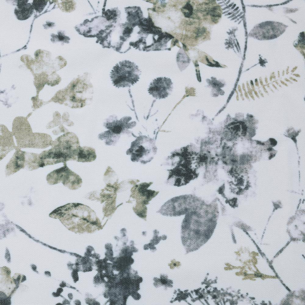 Flora Silver Polyester Blackout Grommet Panel Curtains 52" x 63"