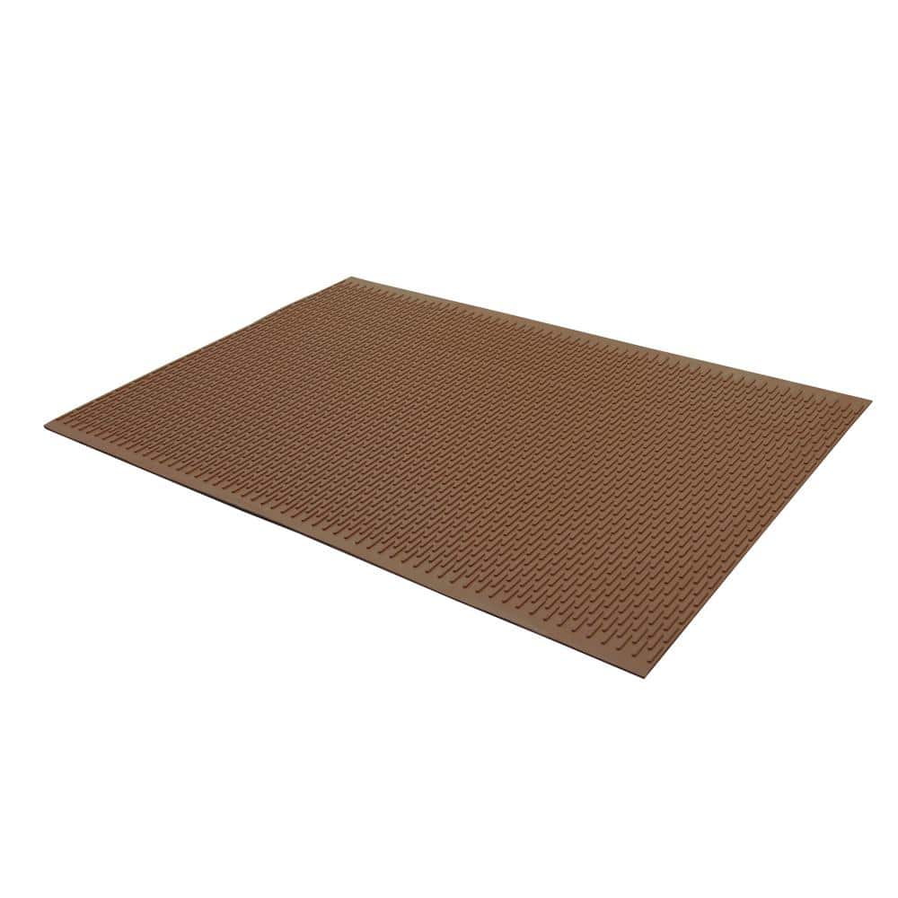 Brown and Black Rubber Anti-Slip Commercial Floor Mat