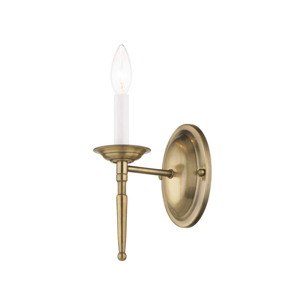 Antique Brass Single Light Wall Sconce