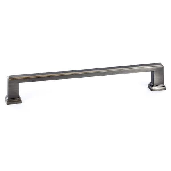 Richelieu Hardware Mirabel Collection 7 9/16 in. (192 mm) Antique Nickel Transitional Cabinet Bar Pull