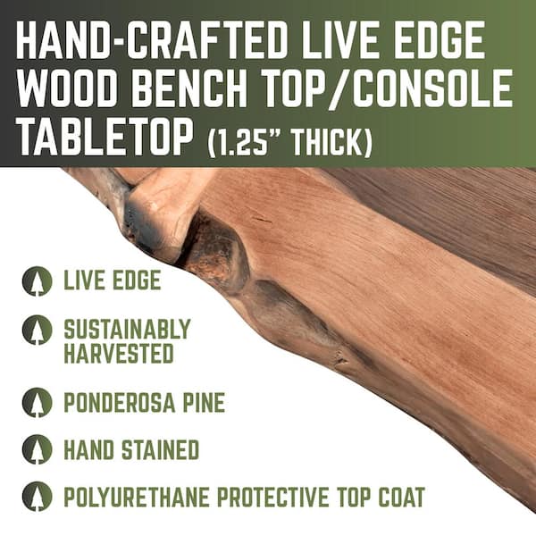 PIPE DECOR 48 in. x 16 in. x 1.25 in. Sunset Cedar Stain