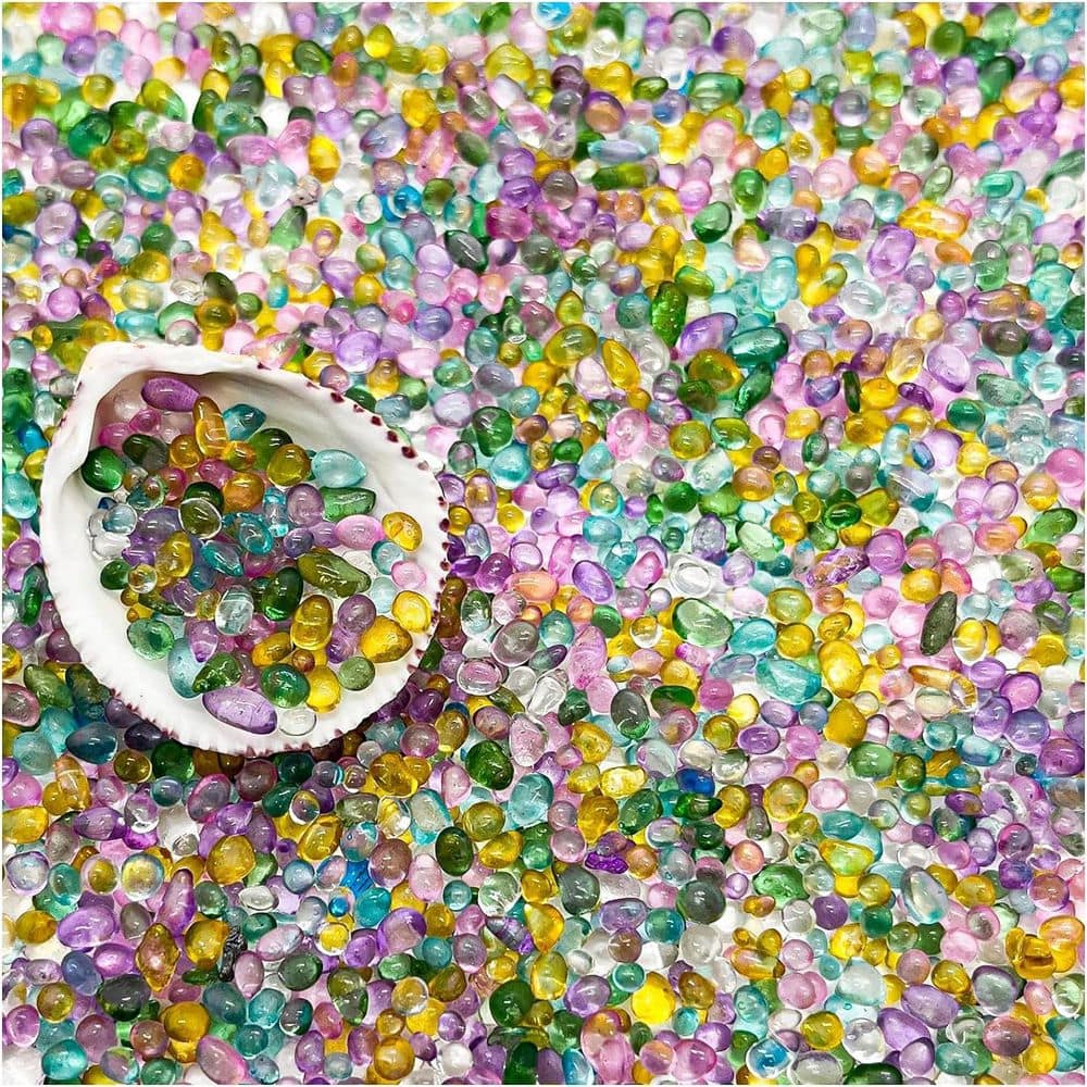 Samll Sand Rocks 2.2 Ibs. Multicolored Small Gravel Sand L0C993PQCM - The Home Depot