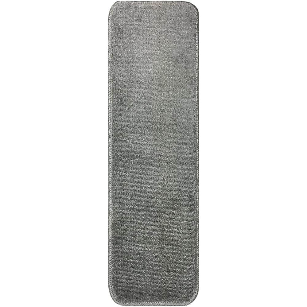 Comfy Collection Gray 8 ½ inch x 30 inch Indoor Carpet Stair Treads ...