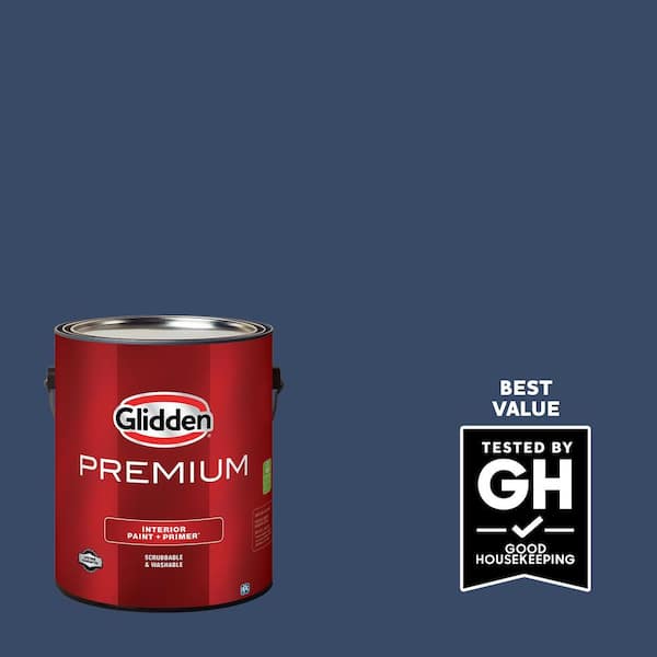 Glidden Premium 1 gal. PPG1164-7 Annapolis Blue Flat Interior Latex Paint