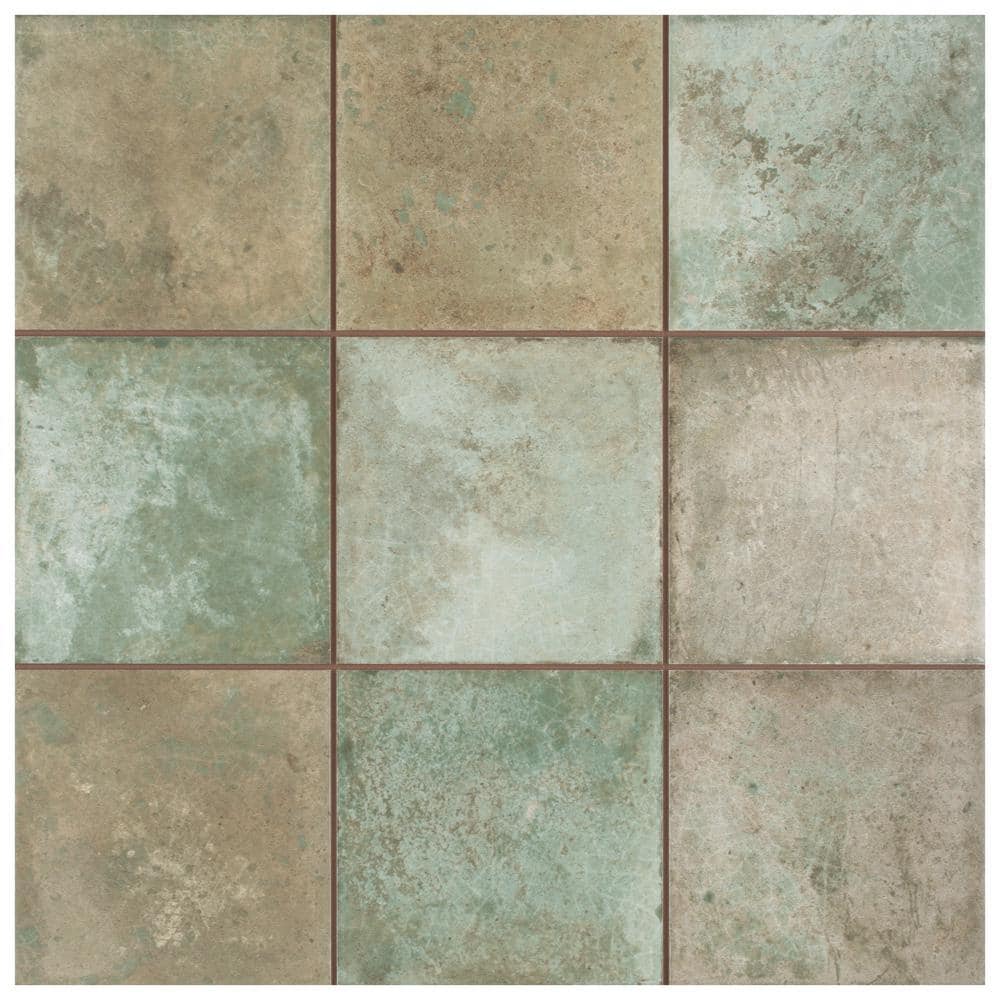 Kings Etna Sage 13-1/8 in. x 13-1/8 in. Ceramic Floor and Wall Tile (12.2 sq. ft./Case) price history on PriceWatchPro