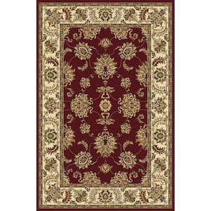 Noble Burgundy 8 ft. x 10 ft. Traditional Floral Oriental Area Rug