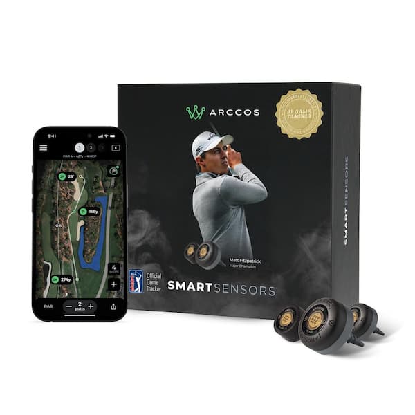 Gen 4 Smart Sensor Golf Game Tracking System in Black/Smoke