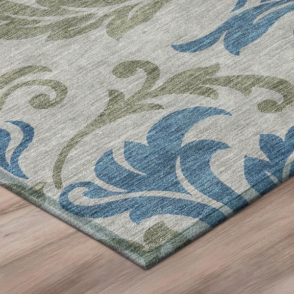 Chantille Machine Washable Indoor/Outdoor Abstract ACN2968 Silver 10 ft. x 14 ft. Area Rug