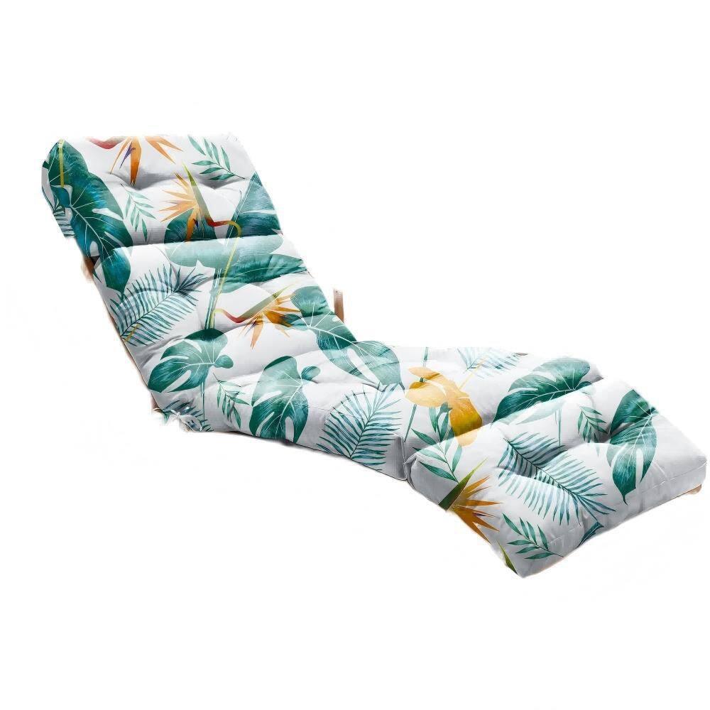 Yellow-Green Leaf Outdoor 75.1 x 22.8 x 4.7 Inches Chaise Lounge Chair Cushion price history on PriceWatchPro