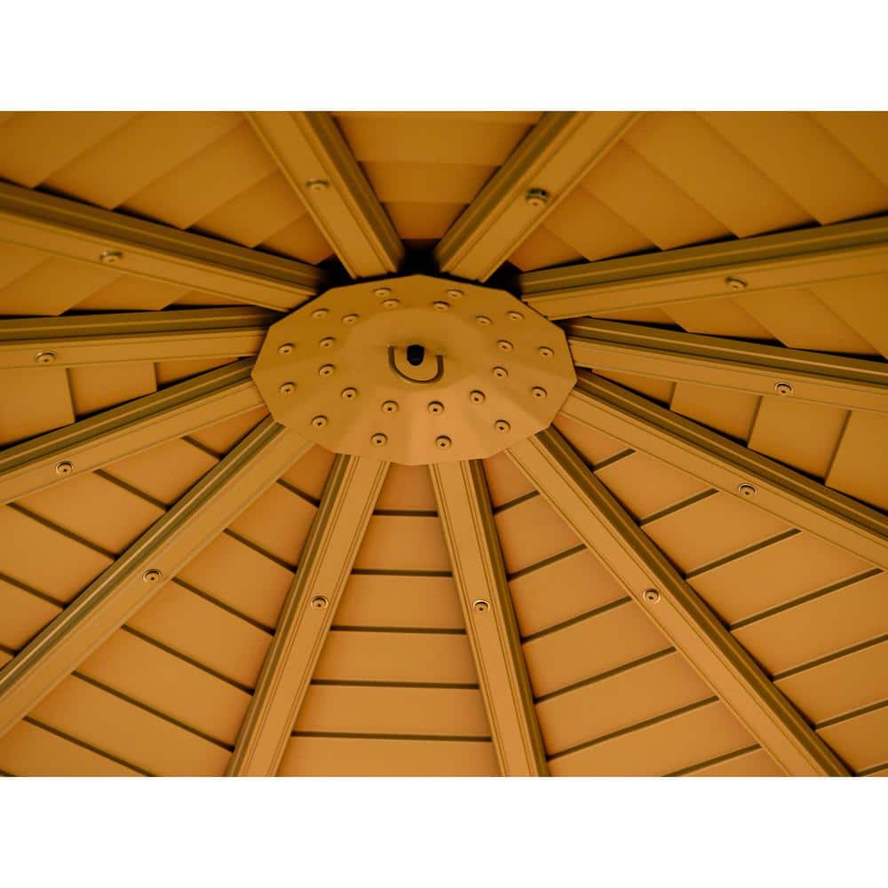Sand 12 ft x 12 ft Aluminum and Steel Octagonal Solarium