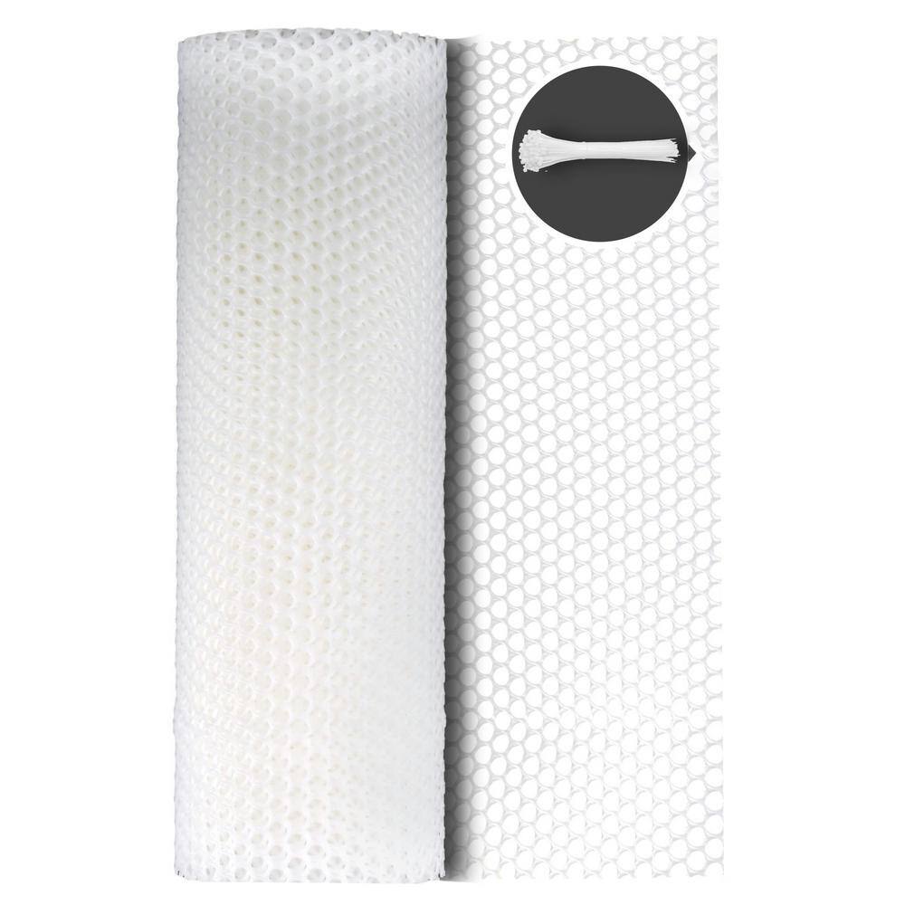 15.7 in. Plastic Wire Mesh Garden Fence for Poultry, Animal Barrier, Floral, Gardening White price history on PriceWatchPro