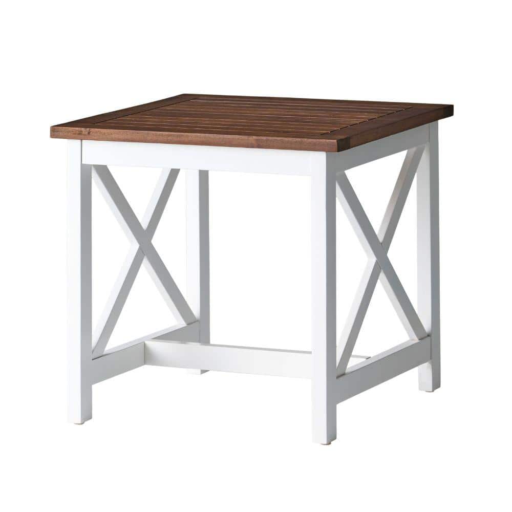 【LV freaks】ACME ECOWOOD TABLE Teak Acacia Wood Outdoor 19 in. Side Table End Table Small