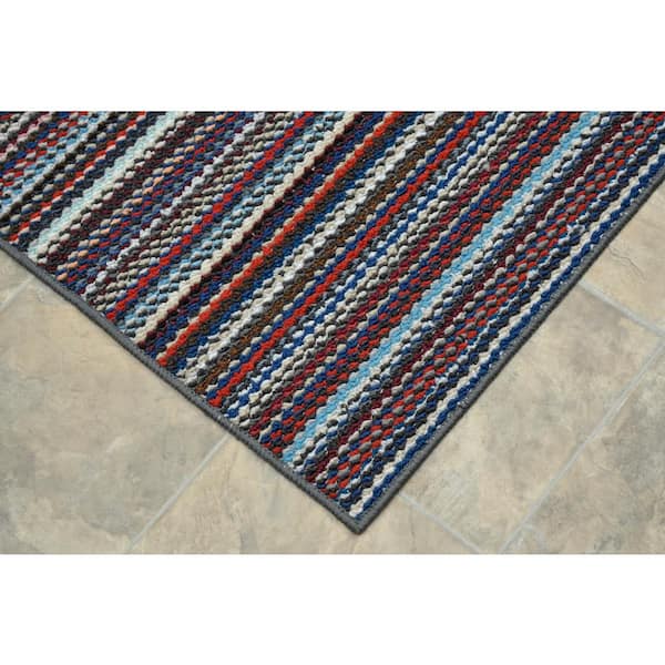 Carnival Stripe Random Multi Color 9 ft. x 12 ft. Area Rug