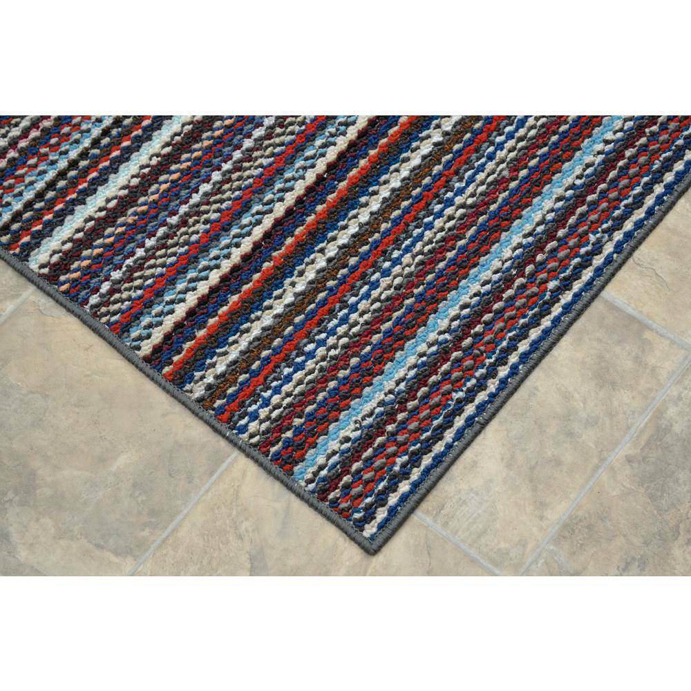 Carnival Stripe Tufted Synthetic 5' x 7' Area Rug