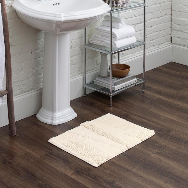 Composition Parchment 21 in. x 34 in. Cotton Bath Mat