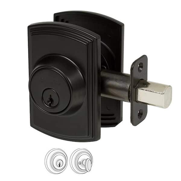 Italian Collection Single Cylinder Black Deadbolt Italian Collection Single Cylinder Black Deadbolt