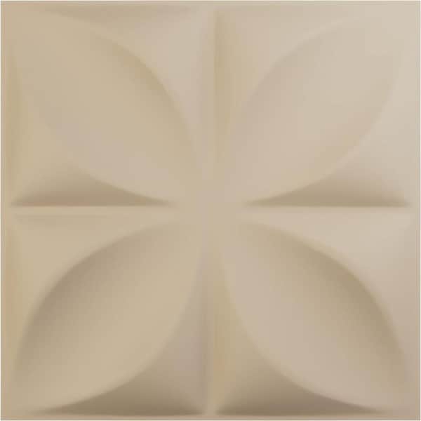 Ekena Millwork 19-5/8"W x 19-5/8"H Alexa EnduraWall Decorative 3D Wall Panel, Smokey Beige (12-Pack for 32.04 Sq.Ft.)