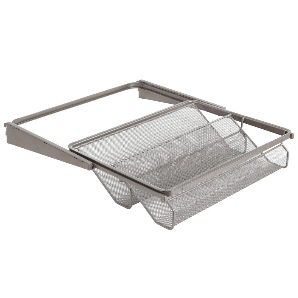 Champagne Nickel Pullout Steel Shoe Rack for Closet