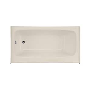 Trenton Shallow Depth 66 in. Acrylic Left Hand Drain Rectangular Alcove Air Bath Bathtub in Biscuit