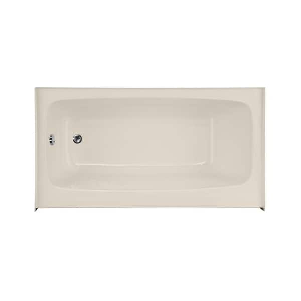 Hydro Systems Trenton 72 in. Acrylic Left Drain Rectangle Bathtub in Biscuit