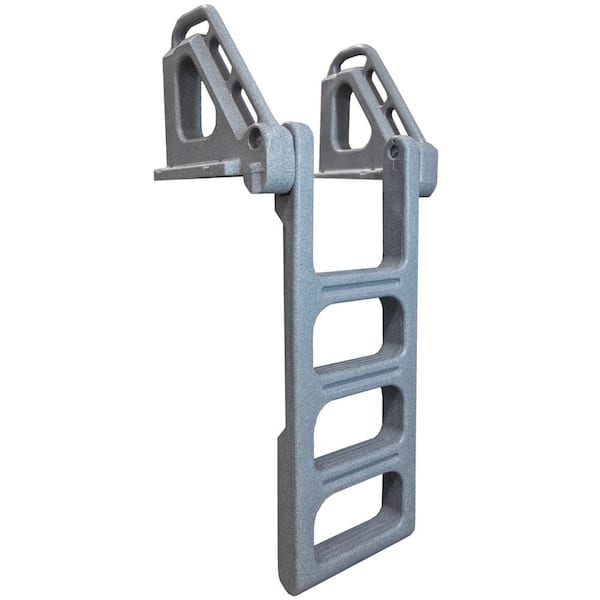 Tommy Docks 4-Step Standard Dock Ladder Granite Gray