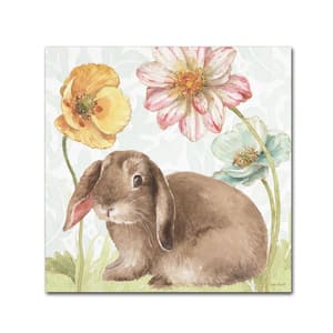 14 in. x 14 in. "Spring Softies Bunnies III" by Lisa Audit Printed Canvas Wall Art