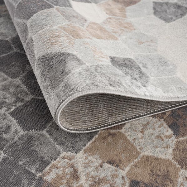 Havana Beige 3 ft. 9 in. x 5 ft. 6 in. Traditional Distressed Area Rug