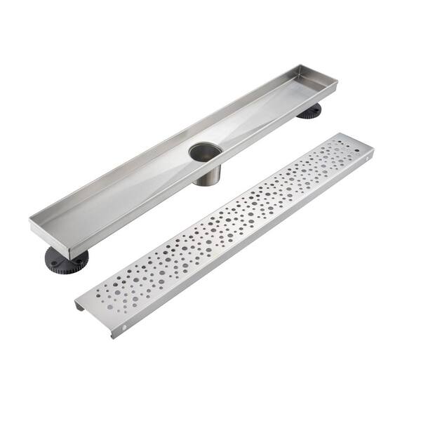 https://images.thdstatic.com/productImages/83017156-3ed2-45c7-af72-df604e6bc958/svn/stainless-steel-elegante-drain-collection-shower-drains-kd01a099-36-77_600.jpg