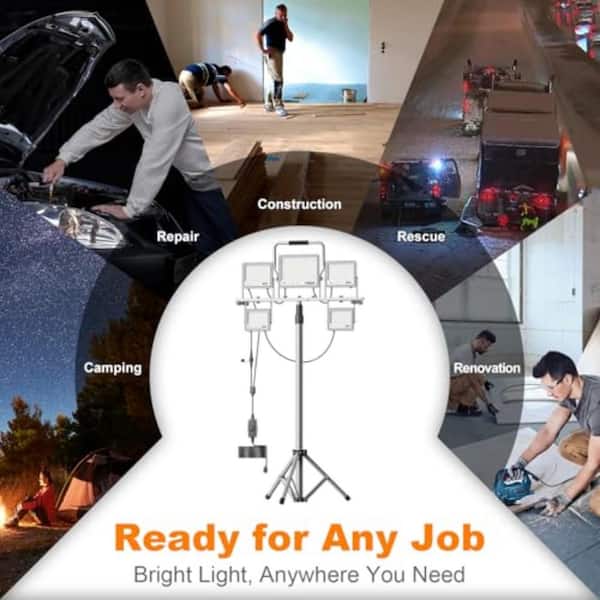 BeamBox 260-Watt 120-Volt 31000 Lumen LED Tripod Work Light with