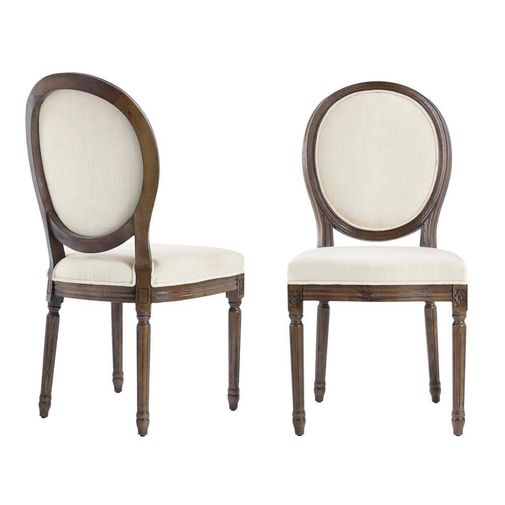 Home Decorators Collection Ellington, Round Back Upholstered Dining Chair With Arms