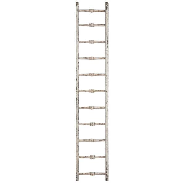 White Wood Decorative Ladder