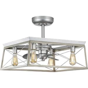 Briarwood 22 in. 3-Blade Indoor/Outdoor Galvanized AC Motor Farmhouse Ceiling Fan with Light with Remote