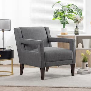 Dark Gray Vintage fabric armchair