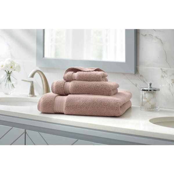 VERA WANG Modern Lux White 6-Piece Cotton Towel Set 226637 - The Home Depot
